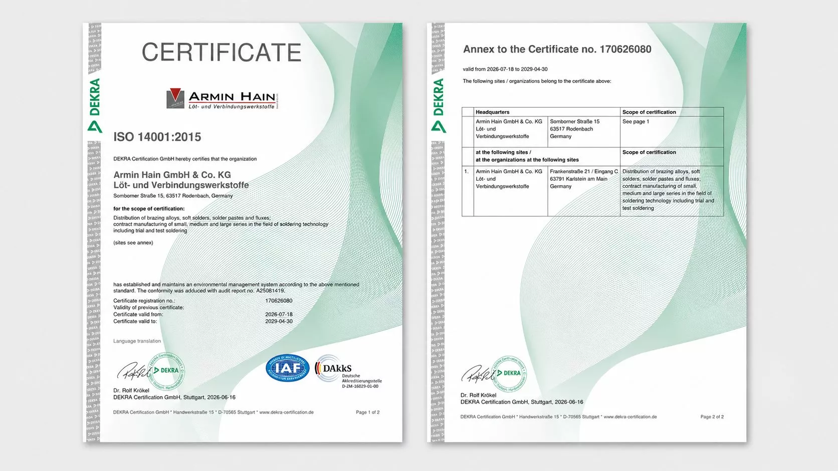 Zertifikat 170626080 ISO 14001 eng
